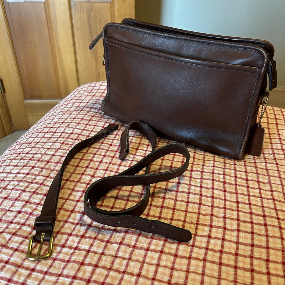 Coach Brown Leather Messenger Bag